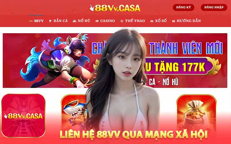 Liên hệ 88VV thông qua mạng xã hội